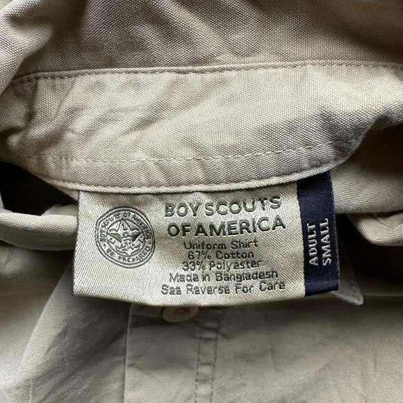 Boy Scouts of America BSA Uniform Shirt Mens Small 859 Patches Short Sleeve - Picture 2 of 11